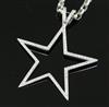 A modern Theo Fennell 18ct white gold and diamond set openwork star pendant on chain.                                                  