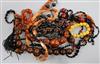 A quantity of assorted bead necklaces including agate and simulated amber etc.                                                         