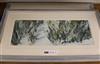 Frederick Donald Blake, pair of varnished watercolours, winter landscapes, signed, 17 x 45cm                                           