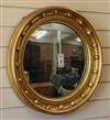 A Regency style gilt convex mirror W.56cm                                                                                              