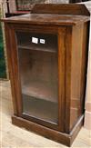 A Victorian inlaid walnut music cabinet W.52cm                                                                                         