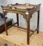 A George III style mahogany tray top occasional table, width 56cm, depth 45cm, height 61cm                                                                                                                                  