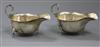 A pair of George V silver sauceboats by Asprey & Co Ltd, Birmingham, 1915, 5.5 oz.                                                     