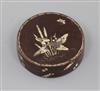 A Ryuku Islands lacquer circular box, late 17th/early 18th century, d. 7cm                                                             