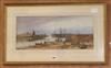 Thomas Bush Hardy, watercolour, Harbour scene, signed and dated 1876, 23 x 54cm                                                        