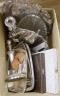 A quantity of silver plate.                                                                                                                                                                                                 