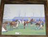 G. D. Tidmarsh, gouache, Southdown Hunt Races, Plumpton, signed, 49 x 62cm                                                             