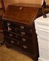 A George III mahogany bureau W.96cm                                                                                                    