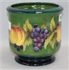 A Moorcroft 'Fruit and Vine' jardiniere height 7cm                                                                                     