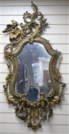 A 19th century giltwood and gesso wall mirror                                                                                          