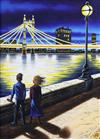 § John Duffin (1965-) 'Return Journey (Albert Bridge, Chelsea Embankment)' 15 x 11in.                                                  