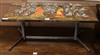 A Vallauris tile top coffee table W.91cm                                                                                               