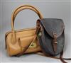 A Mulberry tan leather handbag and a brown leather shoulder bag                                                                        