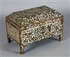 An late 18th /early 19th century Ottoman tortoiseshell and mother-of-pearl scribe's casket, Turkey, w. 55cm, h. 39cm                   