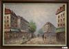 Burnett, oil on canvas, Paris street scene, signed, 59 x 89cm                                                                          