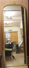 An early 20th century arched gilt wall mirror W.95cm                                                                                   