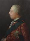 Circle of Allan Ramsay (1713-1784) Portrait of George III and Queen Sophie Charlotte 15.5 x 11.25in.                                   