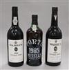 Three bottles of vintage port from 1980 - 1985                                                                                         