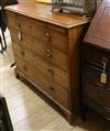 A George III mahogany chest with brushing slide, a.f. W.105cm                                                                          