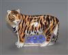 A Royal Crown Derby Siberian Tiger paperweight,                                                                                        