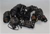 Four pairs of various binoculars                                                                                                       