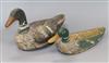 Two 19th century painted wood decoy ducks                                                                                              