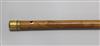 A 22ct gold mounted malacca cane dated 1774 by Lawrence Johnson,                                                                       