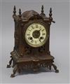 A French bronze mantel clock height 24.5cm                                                                                             