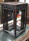 A Chinese carved hardwood nest of five tea tables W.37cm                                                                               