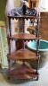 A Victorian rosewood bow front four tier corner whatnot, width 58cm, depth 36cm, height 122cm                                                                                                                               