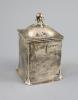 An Edwardian Art Nouveau silver tea caddy by Connell                                                                                                                                                                        