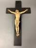 A 19th century Dieppe carved ivory and ebony crucifix, overall length 48cm                                                                                                                                                  