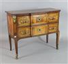 An 18th century Italian ormolu mounted walnut breakfront commode, W.3ft 2in. D.1ft 6.5in. H.2ft 7.5in.                                 