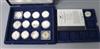 A cased collection of Royal Australian Mint proof silver coins                                                                         