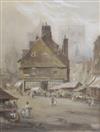 Myles Birket Foster (1825-1899) Market Place, St. Albans 5.5 x 4in.                                                                    