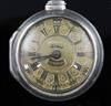 Richard Payne, London, a George II silver pair-cased keywind verge pocket watch, No, 20871, with gilt Roman dial,                      