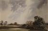 Colin Radcliffe, watercolour, open landscape, signed, 31 x 49cm                                                                        