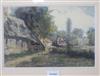 C. Palianti, watercolour, country scene with farm buildings, signed, 19 x 28.5cm                                                       