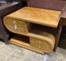 An Art Deco style bird's eye maple 'S' shaped chest, width 92cm, depth 55cm, height 67cm                                                                                                                                    