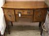 A George III mahogany bowfront sideboard W.107cm                                                                                       