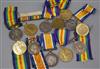 Six WWI medal pairs                                                                                                                    