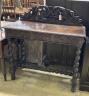 A Victorian carved oak console table, width 106cm, depth 45cm, height 111cm                                                                                                                                                 