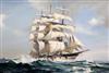 § George Shaw (1929-2009) Portrait of the clipper ship 'Slieve More' built 1877 20 x 29.5in.                                           