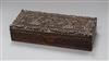 An Indian carved sandalwood glove box length 30cm                                                                                      