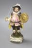 A Bloor Derby figure of Falstaff, c.1830, with polychrome decoration heightened in gilt (restored), height 23cm                                                                                                             