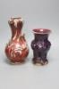 A Chinese Jun type vase and a Sang de boeuf vase, tallest 29cm                                                                                                                                                              