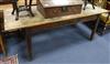 A French oak farmhouse table W.195cm                                                                                                   