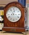 A mahogany and marquetry twin fusee bracket clock                                                                                      