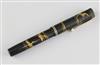 A Dunhill Namiki black lacquered fountain pen, 5.25in.                                                                                 