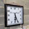 A 'K.L.G.' spark plug, Fit and Forget advertising wall timepiece, 54cm square                                                                                                                                               